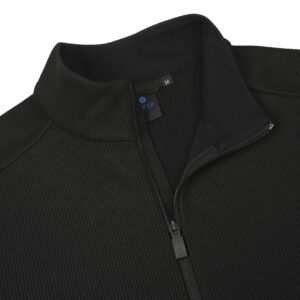 Luhta Ahoola 232574324L 990 zwarte heren tussenjas midlayer met ritssluiting en merkdetail