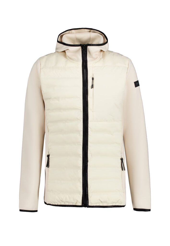 Icepeak Albie 257845650I 047 grijze heren outdoor jas met capuchon en ritszakken