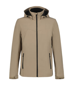 Icepeak Brimfield 257970682I061 grijze heren outdoor softshell jas met capuchon