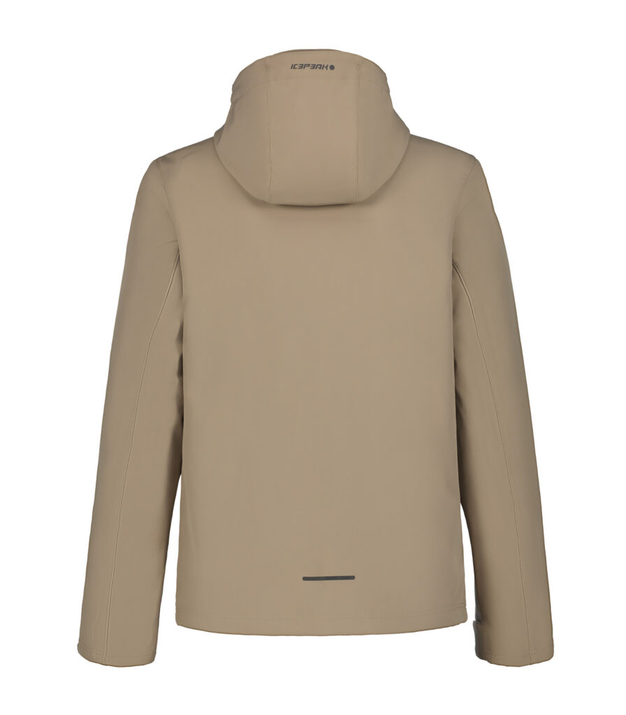 Icepeak Brimfield 257970682I061 grijze heren outdoor softshell jas met capuchon