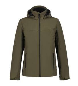 Icepeak Brimfield 257970682I574 groene heren outdoor softshell jas met capuchon