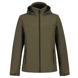 Icepeak Brimfield 257970682I574 groene heren outdoor softshell jas met capuchon
