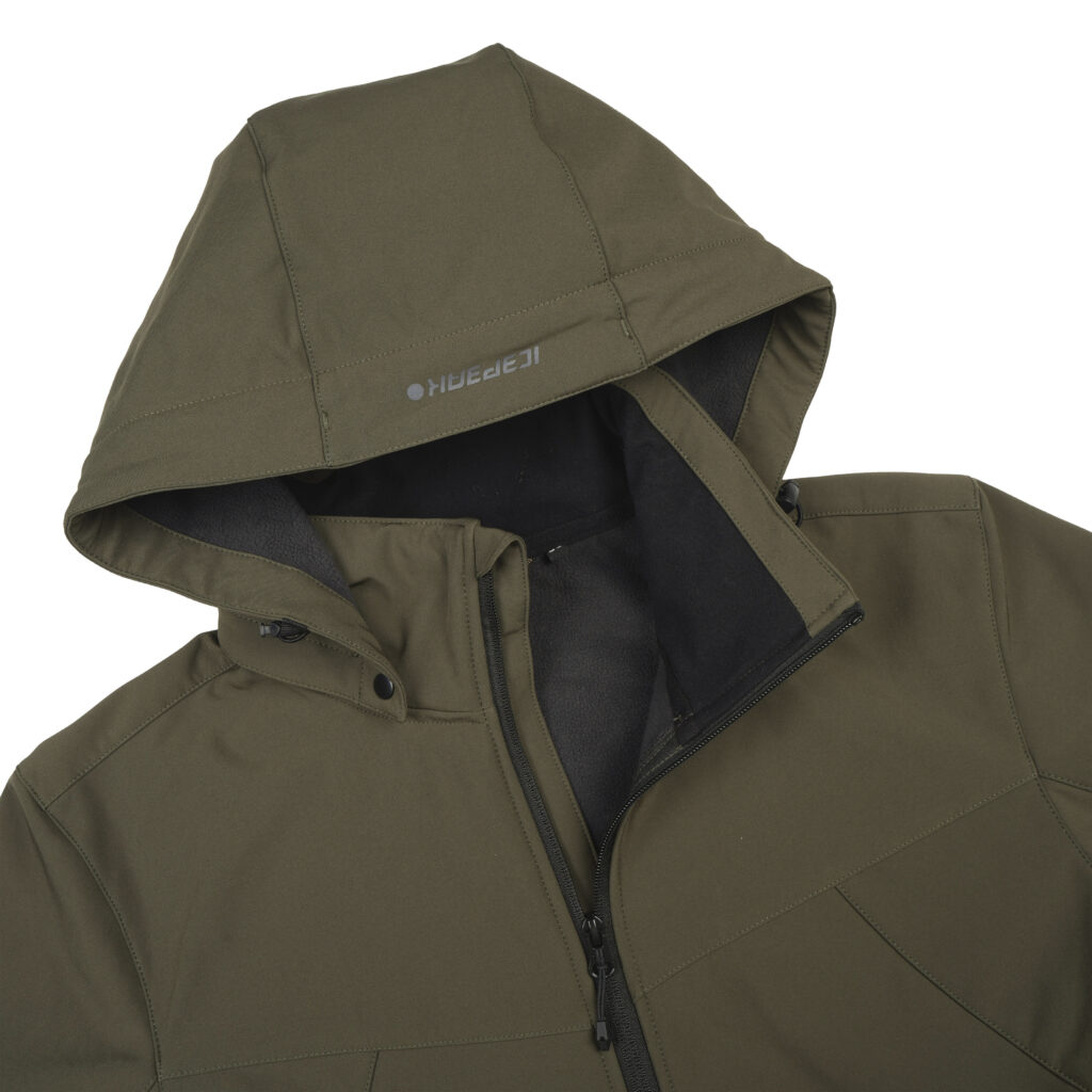 Icepeak Brimfield 257970682I574 groene heren outdoor softshell jas met capuchon