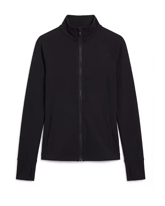 Calvin Klein LVGWS6J426 UB1 Soft Sport Full Zip zwart dames vest met doorlopende ritssluiting