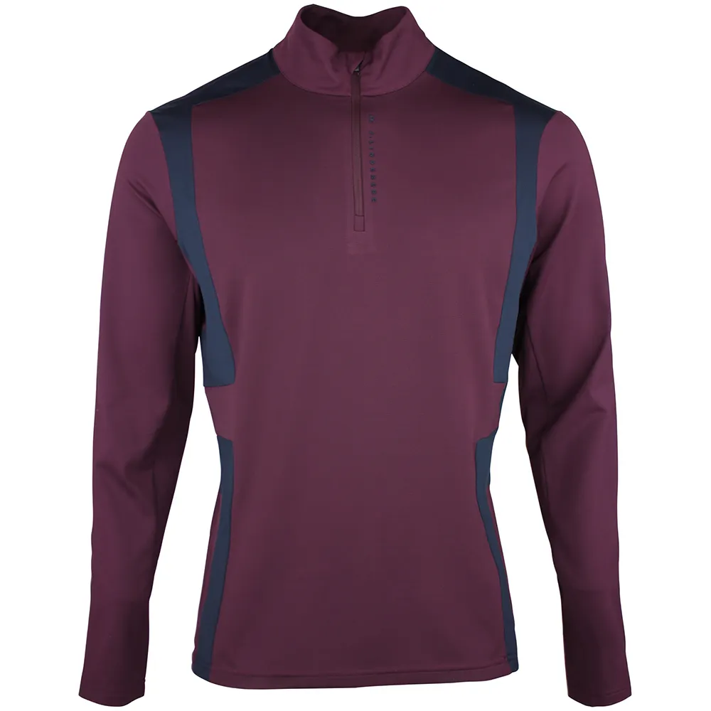 J.Lindeberg GMJS16157 E286 Finn Quarter Zip Mid Layer bordeauxrode heren pullover Winetasting
