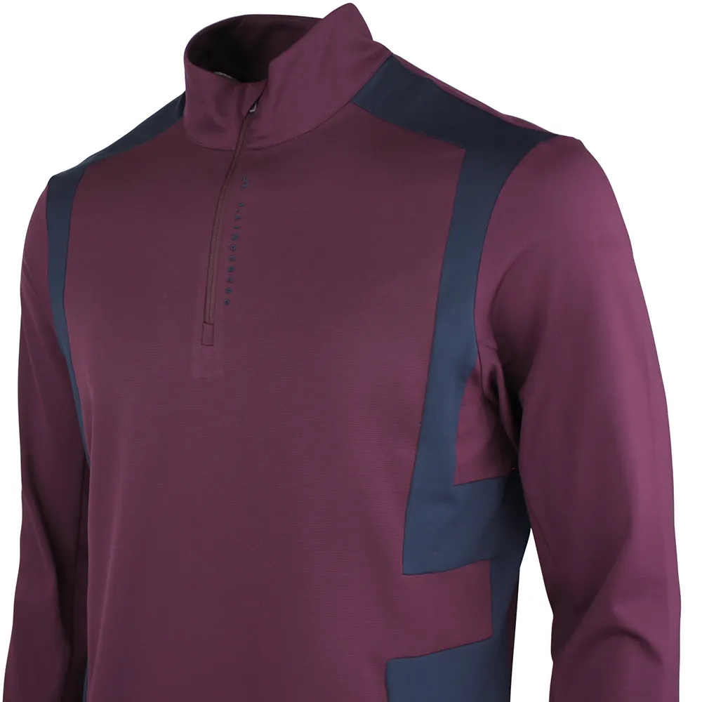 J.Lindeberg GMJS16157 E286 Finn Quarter Zip Mid Layer bordeauxrode heren pullover Winetasting