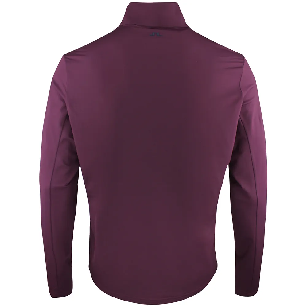 J.Lindeberg GMJS16157 E286 Finn Quarter Zip Mid Layer bordeauxrode heren pullover Winetasting