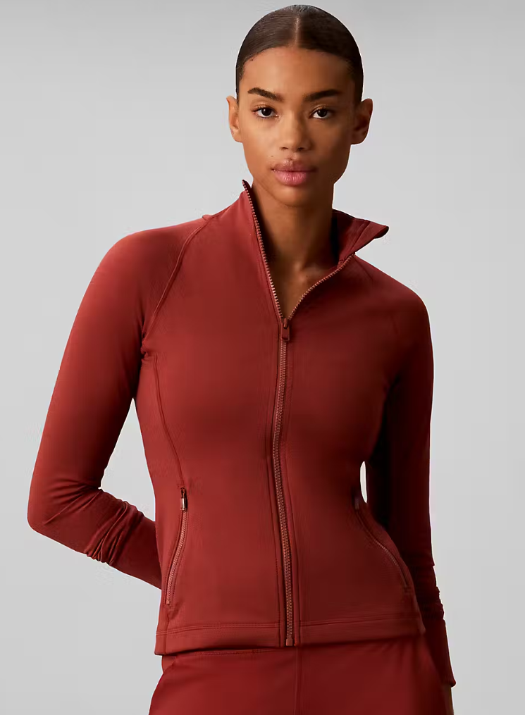 Calvin Klein LVGWS6J426 XWB Soft Sport Full Zip Spiced Apple rood dames vest met doorlopende ritssluiting