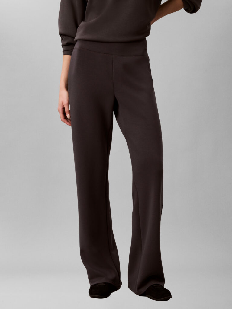 Calvin Klein LVGWF6P603 YZ3 Black Oyster Cupro Knit Sweatpant zwarte dames sweatpant