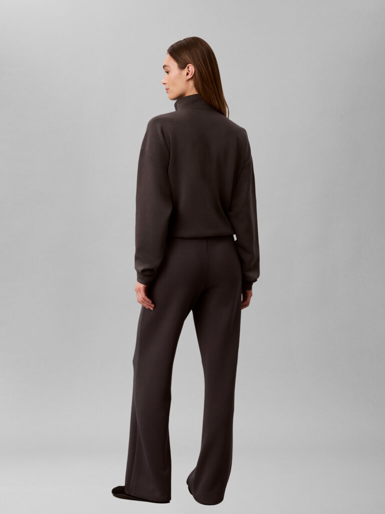 Calvin Klein LVGWF6P603 YZ3 Black Oyster Cupro Knit Sweatpant zwarte dames sweatpant