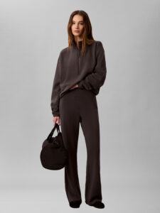 Calvin Klein LVGWF6P603 YZ3 Black Oyster Cupro Knit Sweatpant zwarte dames sweatpant