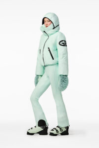 Goldbergh Porter Ski Jacket GB00214264-6657 Matcha Mint kort donsjack met grote kraag