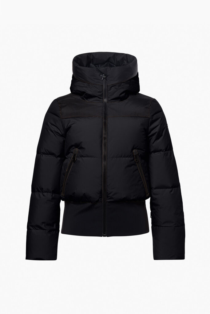 Goldbergh Village Ski Jacket GB002.15.263 Black zwarte dames skijas met capuchon en merkembleem
