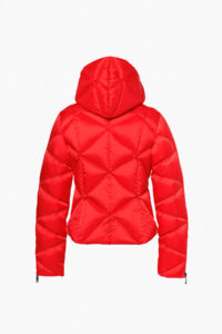 Goldbergh Harumi Ski Jacket GB00310264-4460 Flame oranje gewatteerd donsjack met vaste capuchon