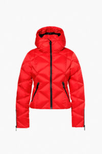 Goldbergh Harumi Ski Jacket GB00310264-4460 Flame oranje gewatteerd donsjack met vaste capuchon
