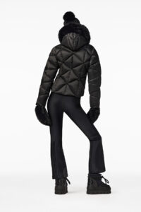 Goldbergh Harumi Faux Ski Jacket GB00312264-9000 Black gewatteerd donsjack met afneembare kraag van imitatiebont