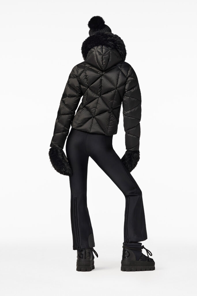Goldbergh Harumi Faux Ski Jacket GB00312264-9000 Black gewatteerd donsjack met afneembare kraag van imitatiebont