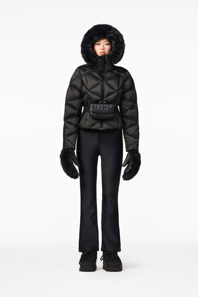 Goldbergh Harumi Faux Ski Jacket GB00312264-9000 Black gewatteerd donsjack met afneembare kraag van imitatiebont