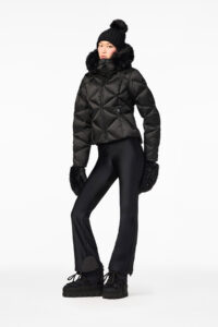 Goldbergh Harumi Faux Ski Jacket GB00312264-9000 Black gewatteerd donsjack met afneembare kraag van imitatiebont