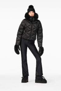 Goldbergh Harumi Faux Ski Jacket GB00312264-9000 Black gewatteerd donsjack met afneembare kraag van imitatiebont
