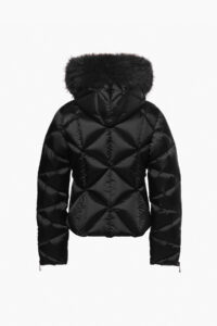 Goldbergh Harumi Faux Ski Jacket GB00312264-9000 Black gewatteerd donsjack met afneembare kraag van imitatiebont
