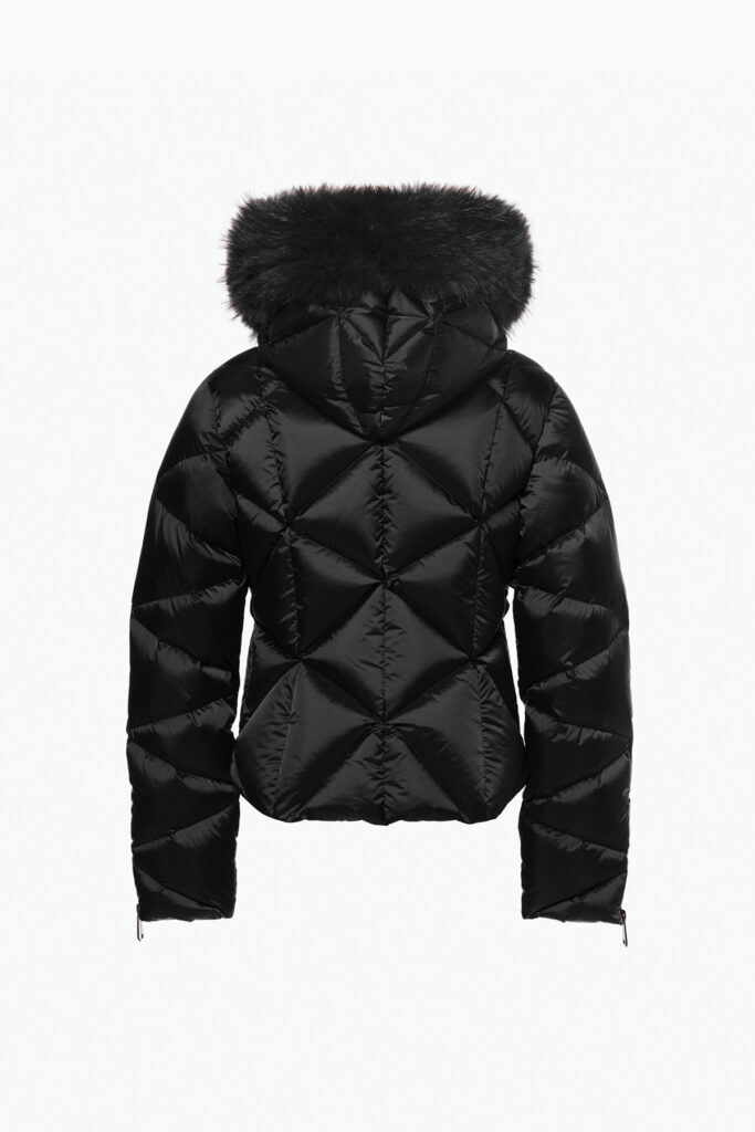 Goldbergh Harumi Faux Ski Jacket GB00312264-9000 Black gewatteerd donsjack met afneembare kraag van imitatiebont