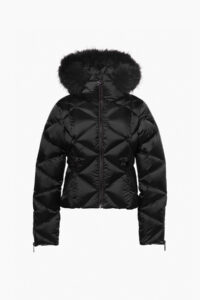 Goldbergh Harumi Faux Ski Jacket GB00312264-9000 Black gewatteerd donsjack met afneembare kraag van imitatiebont