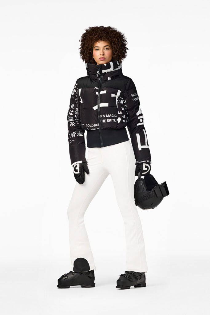 Goldbergh GB047.10.264 0048 Gaito Ski Jacket dames skijas met Street Sign print Black White