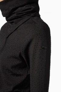 Goldbergh Sprankelende Nekwarmer GB31001264-9000 Black zwarte dames nekwarmer met all-over kleine strass-steentjes