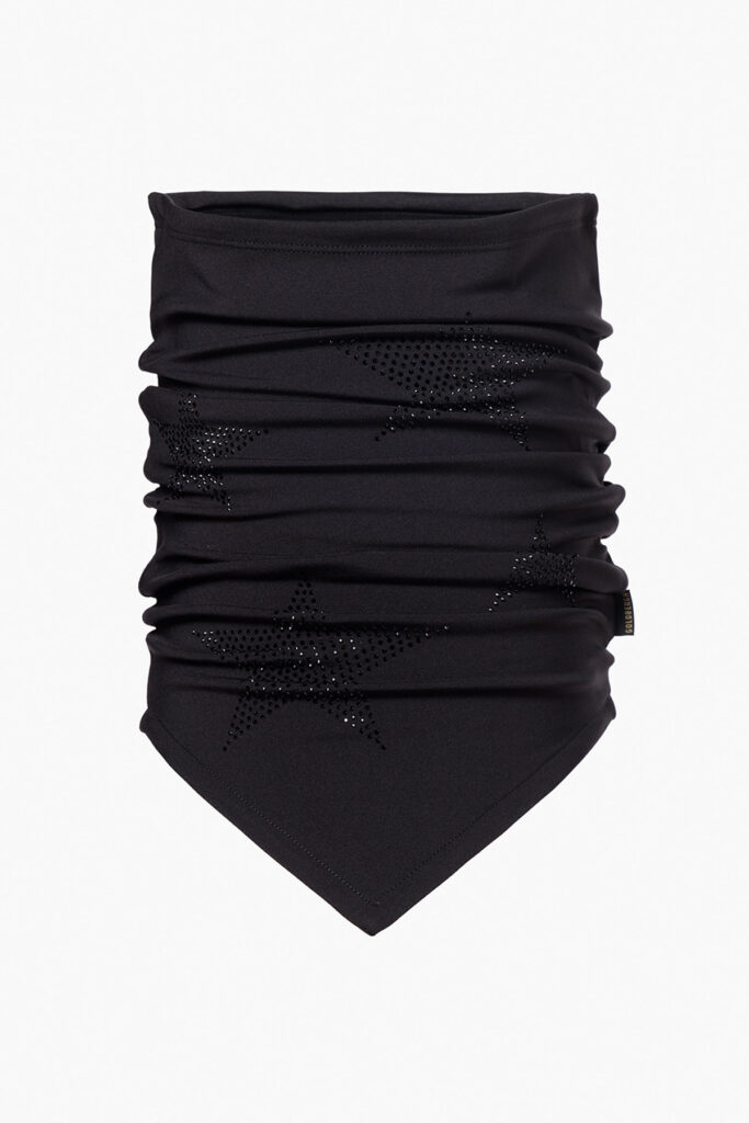 Goldbergh Neckwarmer GB-31002264-9000 Black zwarte dames nekwarmer met fonkelende strass-sterren