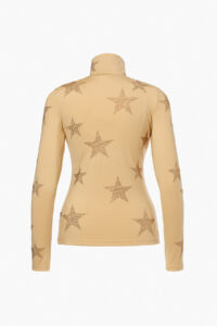 Goldbergh Yura Ski-Trui YURAGB310-21-264-7485 Lark beige dames ski pully met fonkelende strass sterren