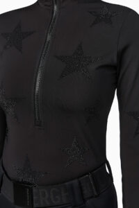 Goldbergh Yura Ski-Trui YURAGB310-21-264-9000 Black zwarte dames ski pully met fonkelende strass sterren