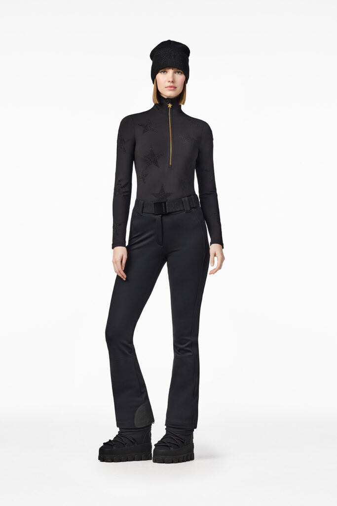 Goldbergh Yura Ski-Trui YURAGB310-21-264-9000 Black zwarte dames ski pully met fonkelende strass sterren