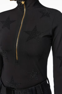 Goldbergh Yura Ski-Trui YURAGB310-21-264-9000 Black zwarte dames ski pully met fonkelende strass sterren