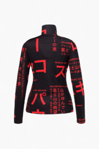 Goldbergh GB321.20.264 0043 Misato Ski Pully dames skipully met Street Signs print in zwart en rood