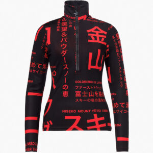Goldbergh GB321.20.264 0043 Misato Ski Pully dames skipully met Street Signs print in zwart en rood