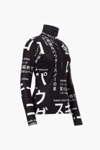 Goldbergh GB321.20.264 0048 Misato Ski Pully dames skipully met Street Signs print in zwart en wit