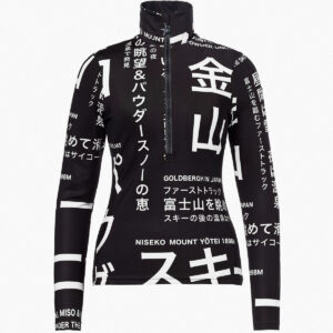 Goldbergh GB321.20.264 0048 Misato Ski Pully dames skipully met Street Signs print in zwart en wit