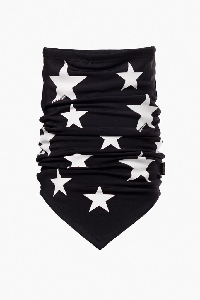 Goldbergh Anzu Sterren Nekwarmer ANZUGB325-01-264-9000 Black zwarte dames nekwarmer met sterrenprint