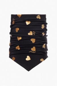 Goldbergh GB326.01.264 9001 Kouki Neckwarmer zwarte dames nekwarmer met gouden accenten