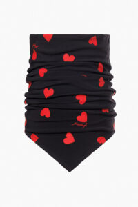 Goldbergh GB326.01.264 9004 Kouki Neckwarmer zwarte dames nekwarmer met felrode details