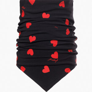 Goldbergh GB326.01.264 9004 Kouki Neckwarmer zwarte dames nekwarmer met felrode details