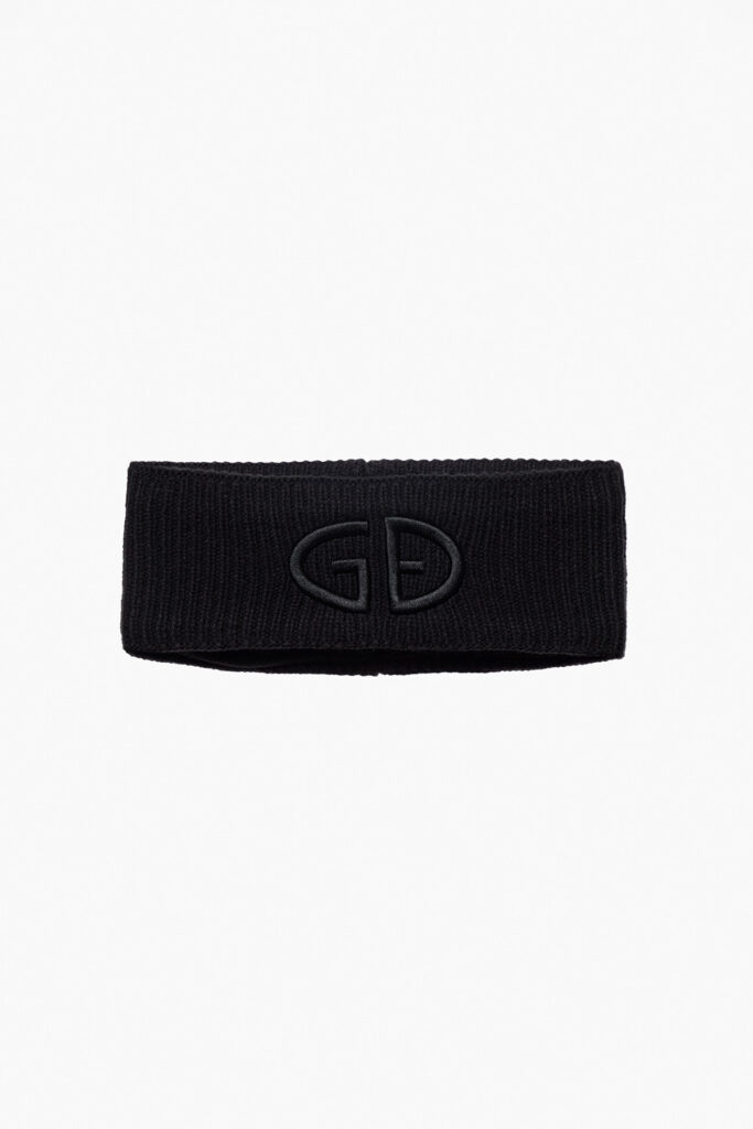 Goldbergh GB Warmth Headband GB600.09.263 Black zwarte dames hoofdband met voering en merkembleem