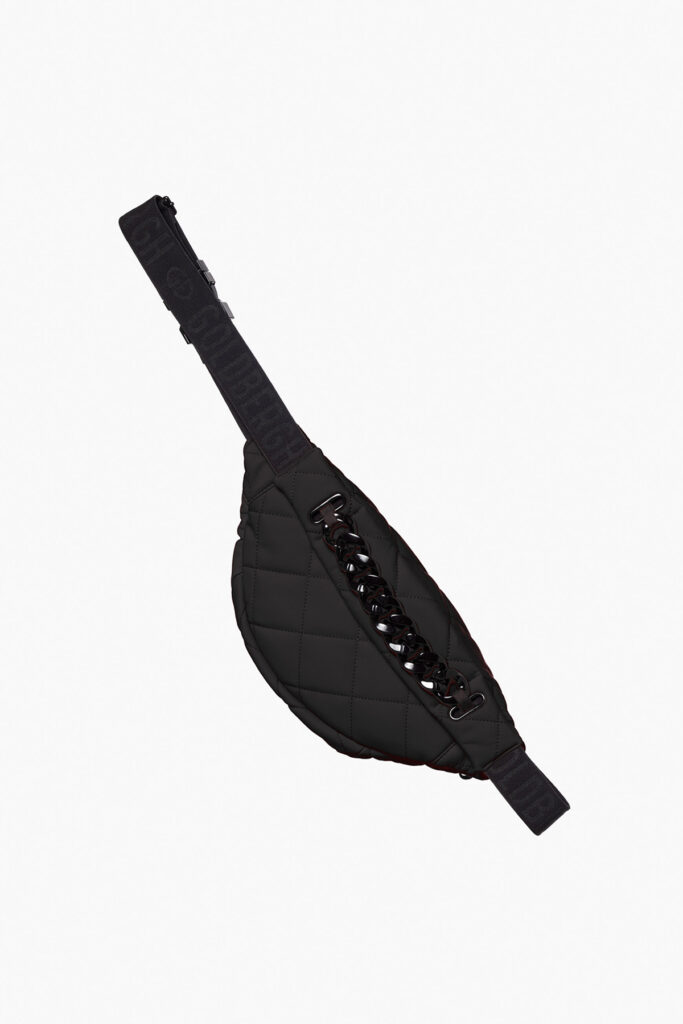 Goldbergh Softshell Heuptas GB617-02-264-9000 Black zwarte dames bum bag met ruitvormig stiksel