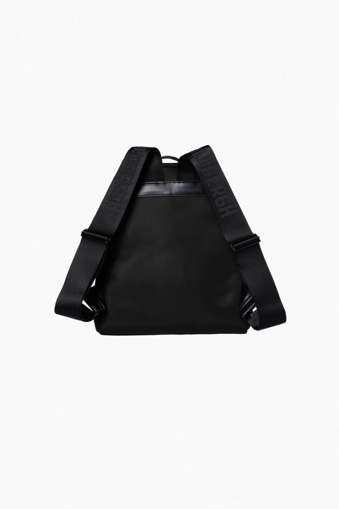 GB685.01.263 Shinju Backpack Black zwarte dames rugzak met goudkleurige ritsen en merkembleem
