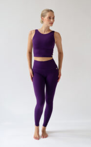 House of Gravity Divine Crop Top HG-100-2604-3800 Deep Plum Amethyst donkerpaarse dames crop top