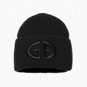 Goldbergh Valerie Beanie GB600.03.263 Black zwarte dames muts met pompon en merkembleem