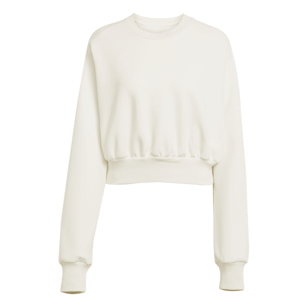 adidas ALL SZN Crew Sweatshirt JV9893 off white dames trui met relaxed fit