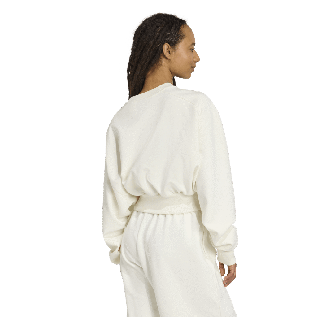 adidas ALL SZN Crew Sweatshirt JV9893 off white dames trui met relaxed fit