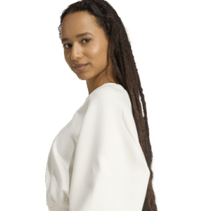 adidas ALL SZN Crew Sweatshirt JV9893 off white dames trui met relaxed fit